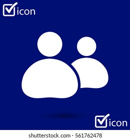 People or social sign icon. The leader and his follower.