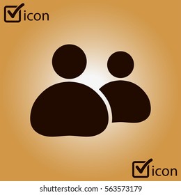 People or social sign icon. The leader and his follower.