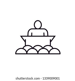 people speak audience line thin art icon