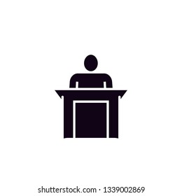 people speak black icon flat