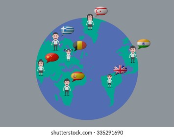 people speaking languages in the world