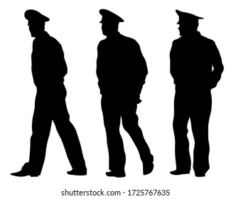 People of special police force on white background