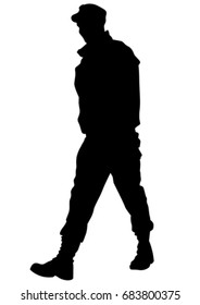 People of special police force on white background