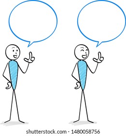 People and speech balloon set