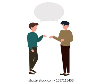 people with speech bubble character