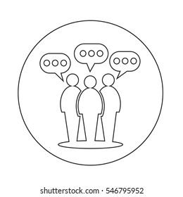 People Speech Bubble Icon
