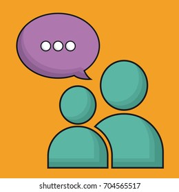 people and speech bubble icon