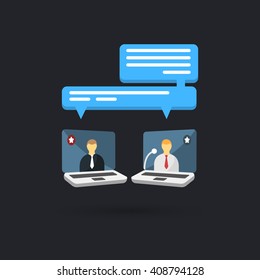 People with Speech Bubbles