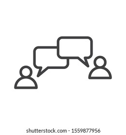 People and speech bubbles icon
