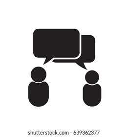 people and Speech bubbles Icon. man chatting. group talk chat icon. Web icon. Vector illustration. Flat design.