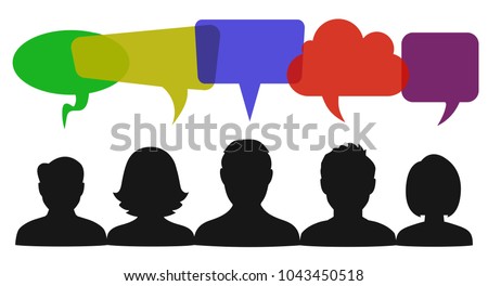 People speech, communication sign - stock vector
