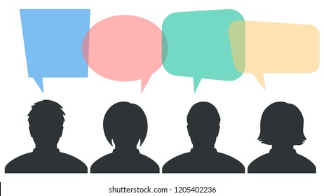 People speech. Communication sign. Vector illustration. eps 10