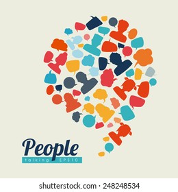 people speech design, vector illustration eps10 graphic 