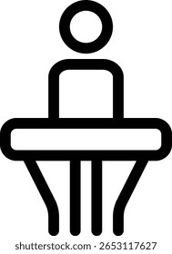 People speech icon with line and simple style
