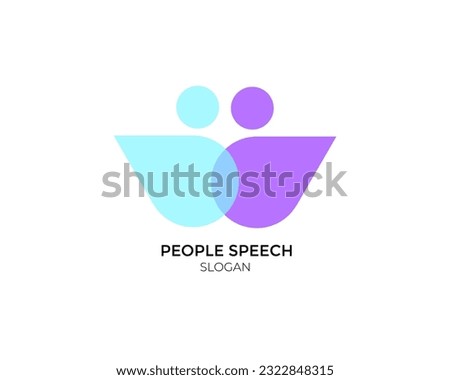 People speech logo icon bubble vector family chat communication community forum