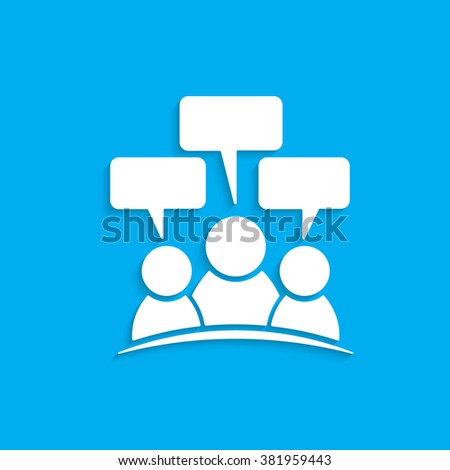 People speech logo. Vector graphic design