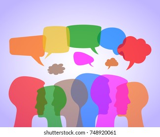 People speech - stock vector