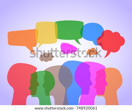 People speech - stock vector