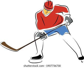 people speed person athlete ice game winter vector hockey sport illustration