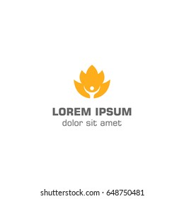 People spirit. Vector logo template