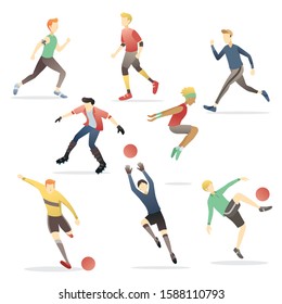 People Sport Gesture Activity Set Vector