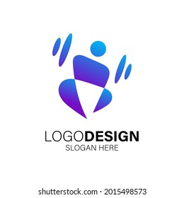 people and sport logo design