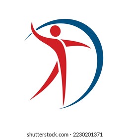 PEOPLE SPORT SILHOUETTE ILLUSTRATION SYMBOL LOGO DESIGN VECTOR
