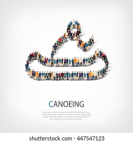 people sports canoeing vector