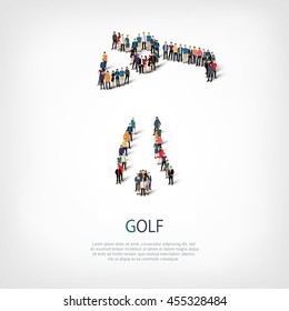 people sports golf vector