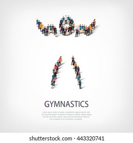 people sports gymnastics vector