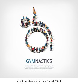 people sports gymnastics vector