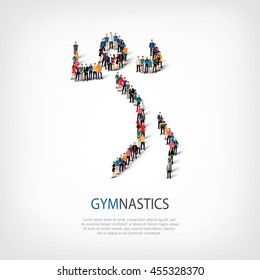 people sports gymnastics vector