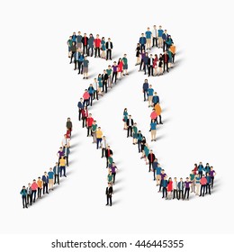 people sports hockey vector