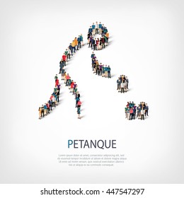 people sports petanque vector