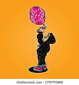 people spray illustration perfect for tshirt