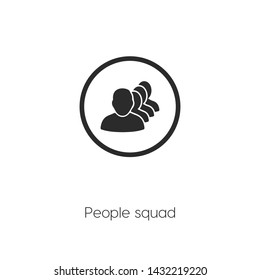 people squad icon vector symbol sign
