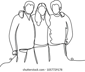 people stand embracing