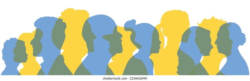 La gente se mantiene unida. Ilustración vectorial plana.