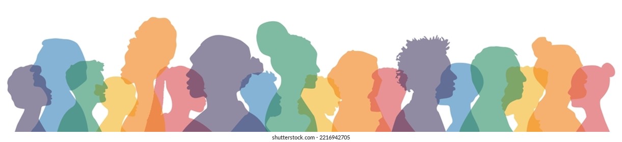 People stand side by side together.	