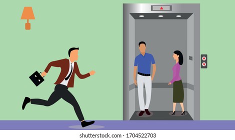 1,008 People in front of elevator Images, Stock Photos & Vectors ...