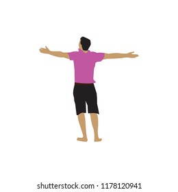 people standing flat style vector graphic design illustration