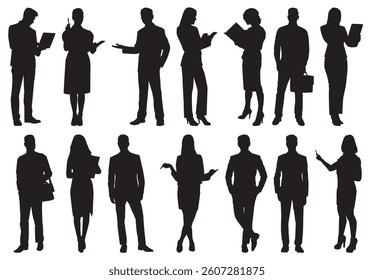 people standing in row silhouette vector.