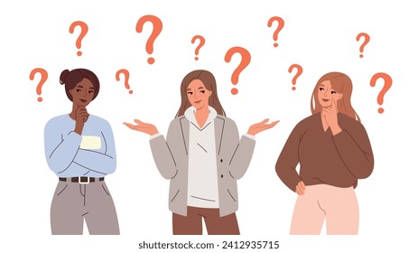 People standing and thinking together