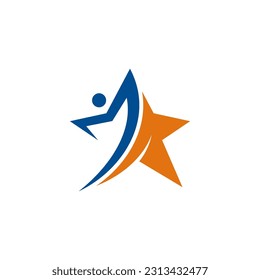 People star creative logo concept