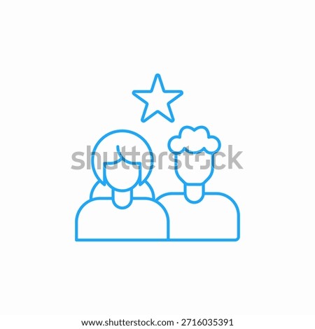 people with star icon sign vector