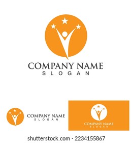 People Star icon Template vector illustration design