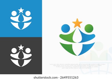 people star logo design inspiration . vector illustration