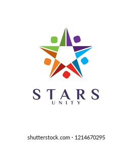 People. Star Logo Design Template