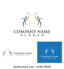 people star logo and symbol vector