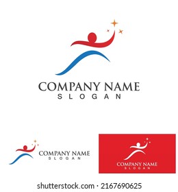 People star success logo health people